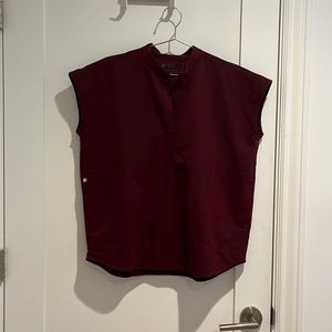 Figs Rafaela Top in Burgundy